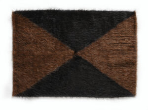 El Dokuması Mohair & Yün Kilim – Sandglass Black & Brown