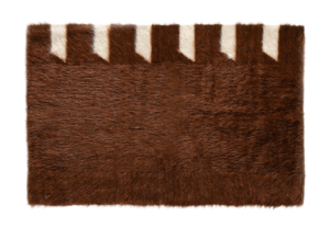 El Dokuması Mohair & Yün Kilim – Comb Brown & White