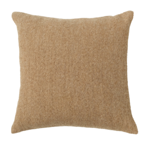 El Dokuması Yün Kare Yastık – Düz Camel