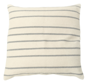 El Dokuması Yün Yastık – Grey Thin Stripes