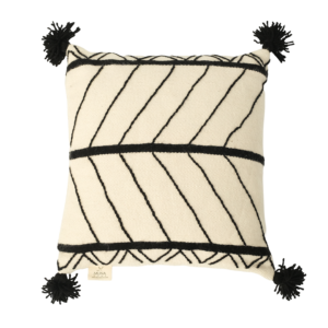 El Dokuması Yün Kare Yastık – Siyah Direzione