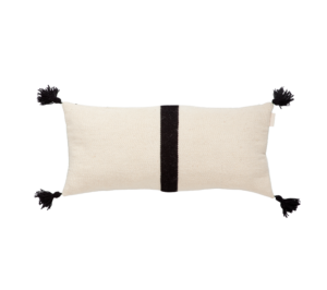 El Dokuması Yün Dikdörtgen Yastık – Strada Pom Pom