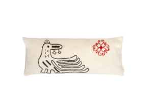 El Dokuması Yün Dikdörtgen Yastık – Pavone